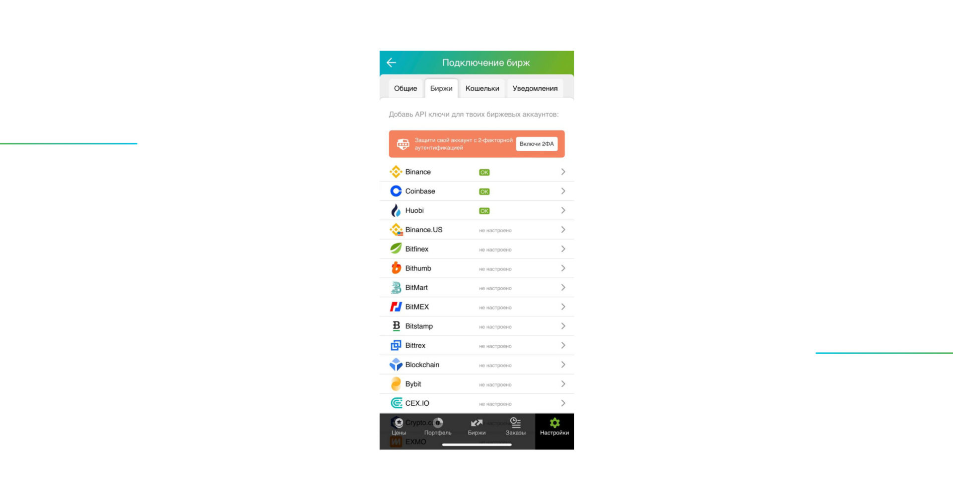включение двух-факторной аутентификации в GoodCrypto