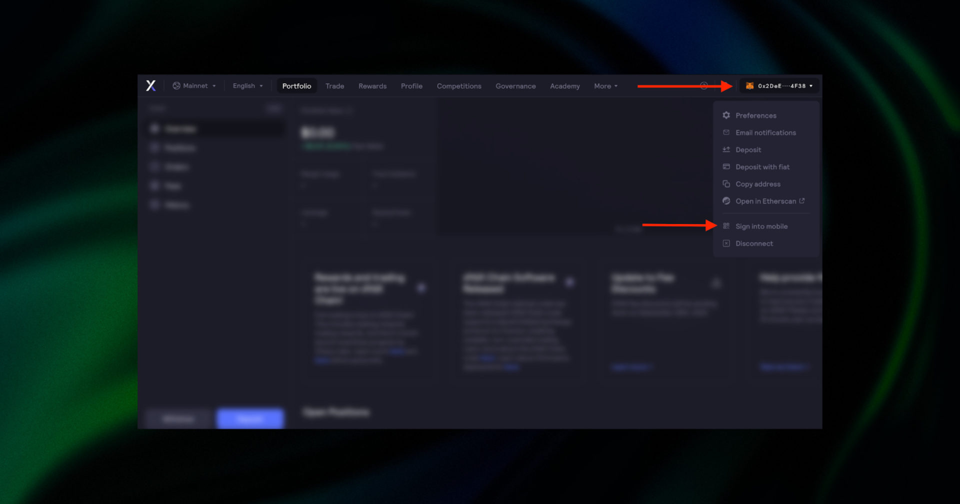 create API key on dYdX exchange 